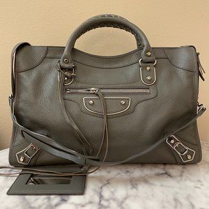 Balenciaga City Classic Metallic Edge Bag Leather